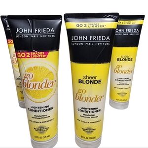 4 Pack John Frieda Go Blonder Lightening Conditioner 8.3 oz *Packaging May Vary*